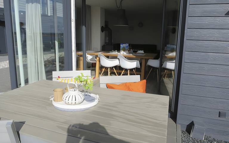 Ferienhaus für 6 Personen, mit Balkon und Sauna in Olpenitz