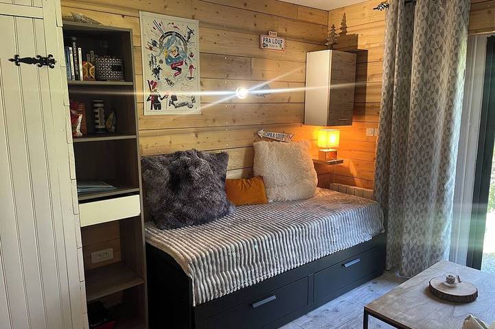 Location de vacances pour 4 personnes, avec jardin à Pra-Loup