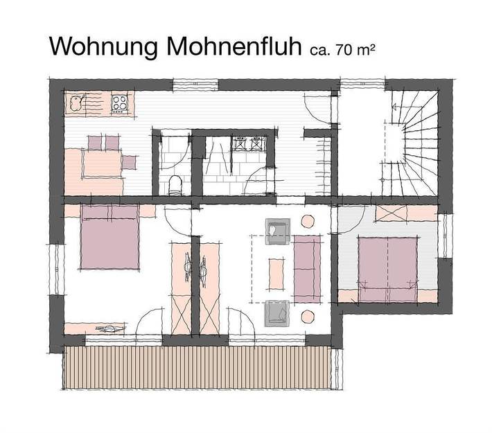 Ferienwohnung für 6 Personen, mit Balkon und Garten in Schröcken - 4