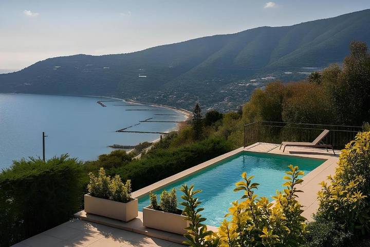 Villa per 6 persone, con Balcone e Terrazza nonché Giardino e Piscina a Comune di Ospedaletti