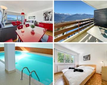 Gîte pour 6 personnes, avec sauna et terrasse à Crans-Montana