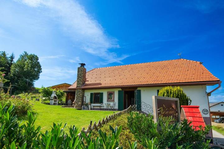 Ferienhaus für 8 Personen, mit Balkon und Terrasse sowie Garten und Sauna in Pöllauberg