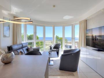 Ferienwohnung für 4 Personen, mit Balkon und Ausblick im Stettiner Haff