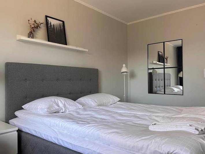 Lägenhetshotell för 4 Personer, med trädgård i Rättvik