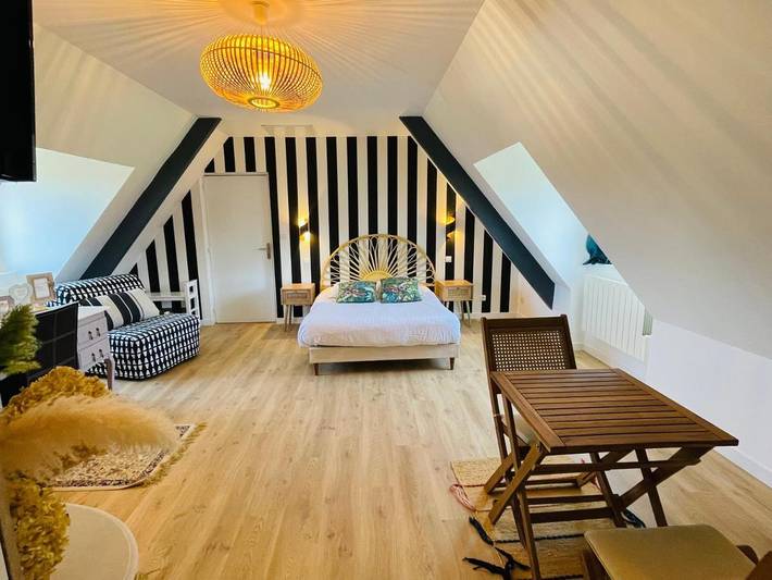 Chambre d’hôte pour 2 personnes, avec Terrasse ainsi que Jardin et Vue