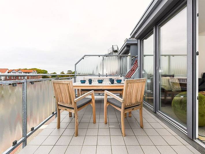 Ferienwohnung für 4 Personen, mit Balkon und Ausblick in Bensersiel