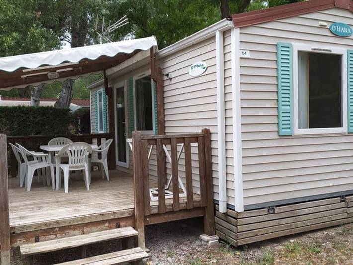 Mobil home pour 4 personnes, avec terrasse et piscine, animaux acceptés - 1