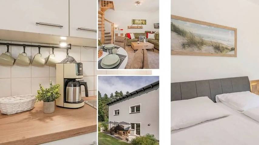 Ferienwohnung für 4 Personen, mit Sauna und Terrasse sowie Garten in Garz