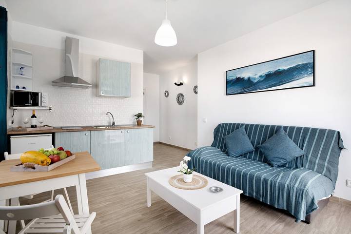 Casa de vacaciones "Viviendas El Pescador - Ancla" con vistas al mar, terraza privada y Wi-Fi in El Golfo, Yaiza
