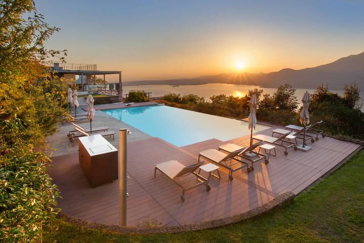 Location de vacances pour 10 personnes, avec terrasse ainsi que jardin et vue sur le lac, animaux acceptés à San Zeno di Montagna - 4