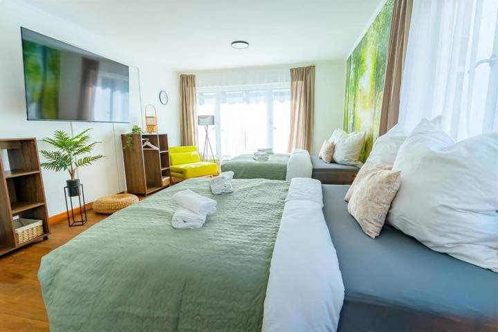 Gîte pour 12 personnes, avec jacuzzi et sauna ainsi que piscine et balcon, adapté aux familles à Ulm - 3