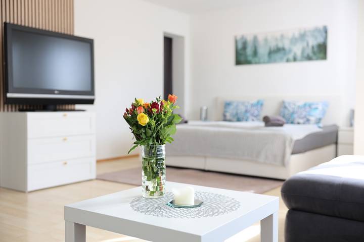 Geheel appartement, Moderne accommodatie in Leutkirch met uitzicht op de bergen, Wifi & balkon in Reichenhofen, Leutkirch im Allgäu