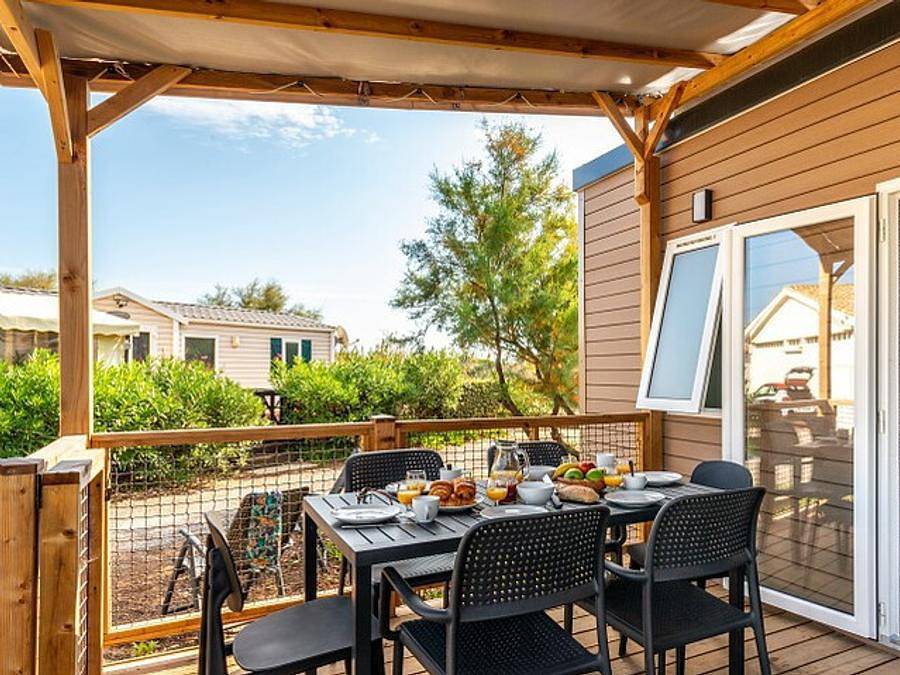 Hu Montescudaio village - Mobilheim 6 personen - Mobilheim | Premium | 3 Schlafz. | 6 Pers. | Terrasse Lounge | Klimaanlage | Tv in Montescudaio, Etruskische Küste