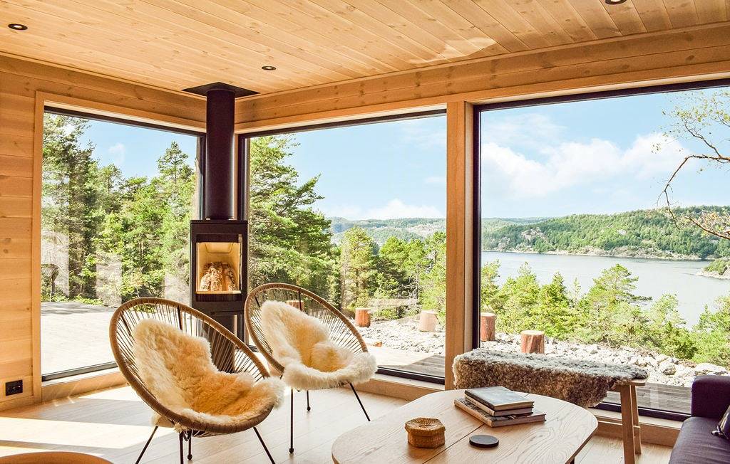Hut met panoramisch uitzicht op de Sandnesfjord in Risør (gemeente)