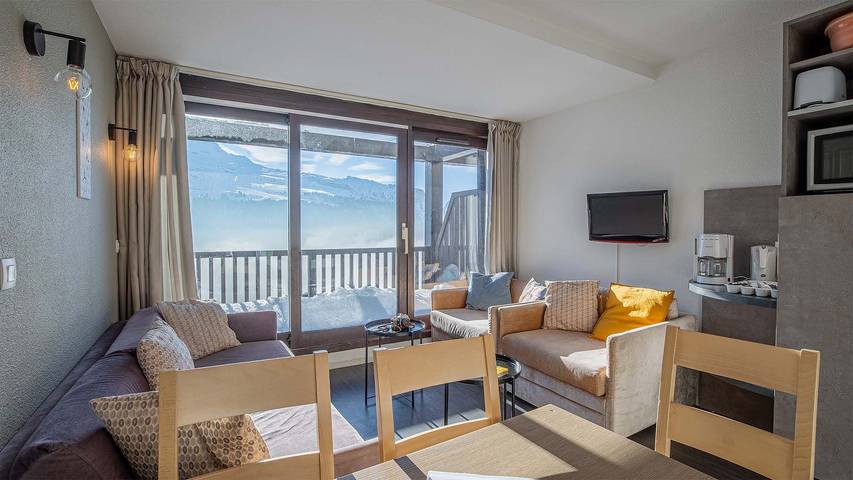 Location de vacances pour 6 personnes, avec Balcon ainsi que Piscine et Sauna dans Flaine