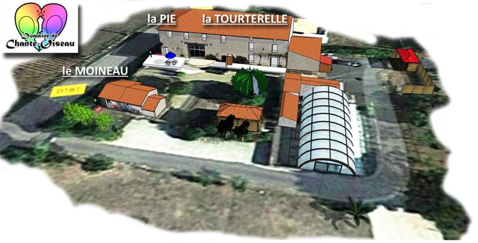 Domaine de chante-oiseau - 3 gîtes : la Pie, la Tourterelle et le Moineau in Theil-Rabier, Charente