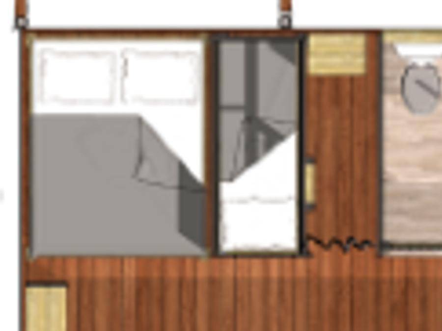 La Buissonnière Lodges - Unterkunft 4 personen - Zelt Safari Lodge (21 m2 - 2 Schlafz.) in Chisseaux, Tours und Umgebung