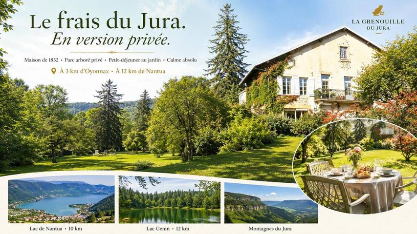 Chambre d’hôte pour 3 personnes, avec Terrasse ainsi que Jardin et Vue dans Belleydoux