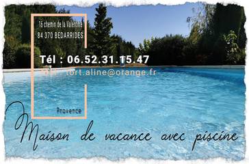 Gîte pour 10 personnes, avec terrasse ainsi que jardin et piscine à Bédarrides