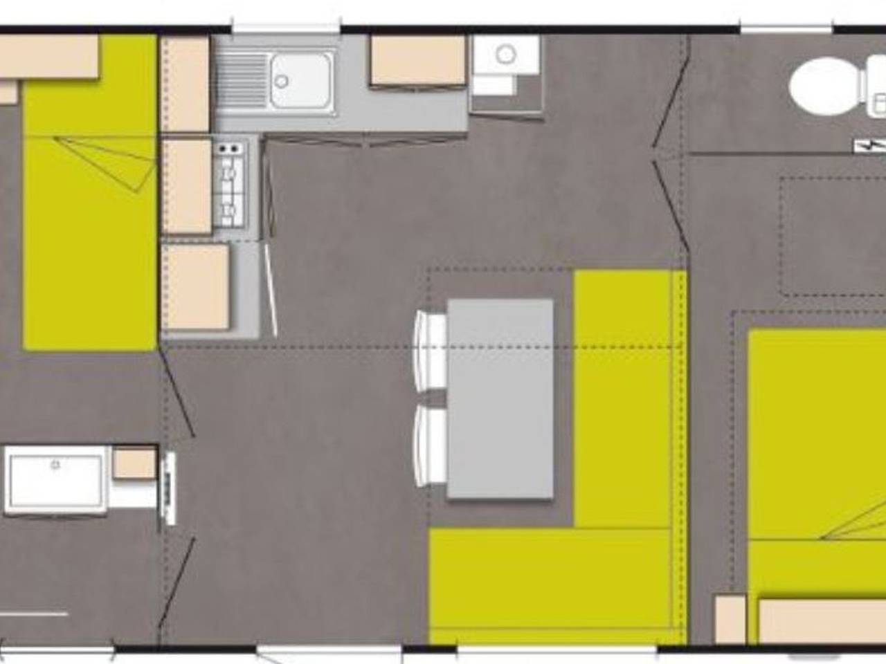 Casa móvil con Terraza para 4 personas, 2 habitaciones in Royan, Côte de Beauté