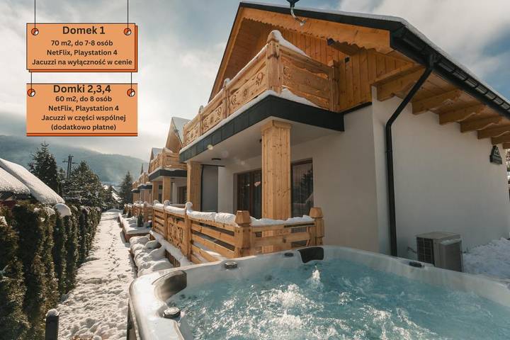 Location de vacances pour 8 personnes, avec jacuzzi et jardin à Szczawnica