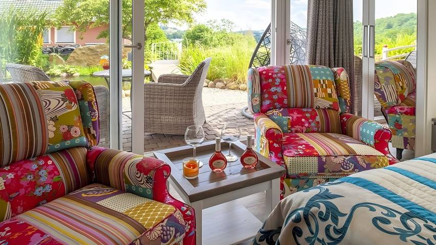 Ferienwohnung für 2 Personen, mit Whirlpool und Garten sowie Sauna und Seeblick in der Vulkaneifel