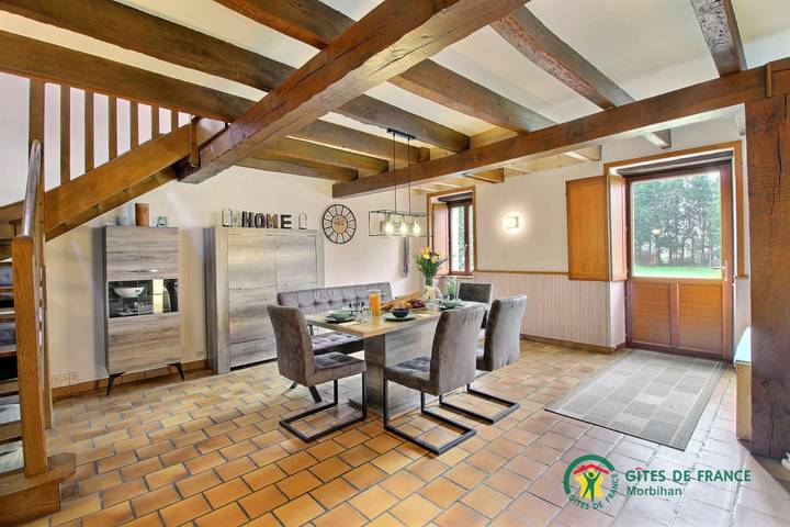 Gîte pour 6 personnes, avec Terrasse ainsi que Jardin et Vue à Béganne - 4