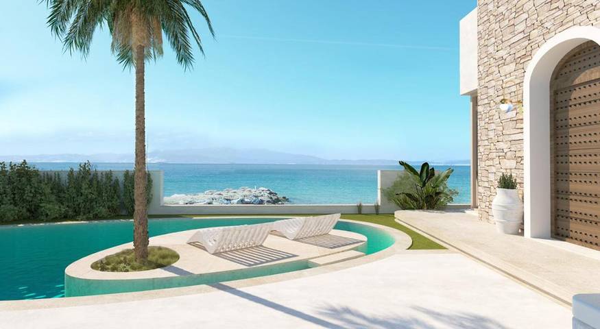 Villa für 12 Personen, mit Balkon und Terrasse sowie Garten und Pool auf Thassos