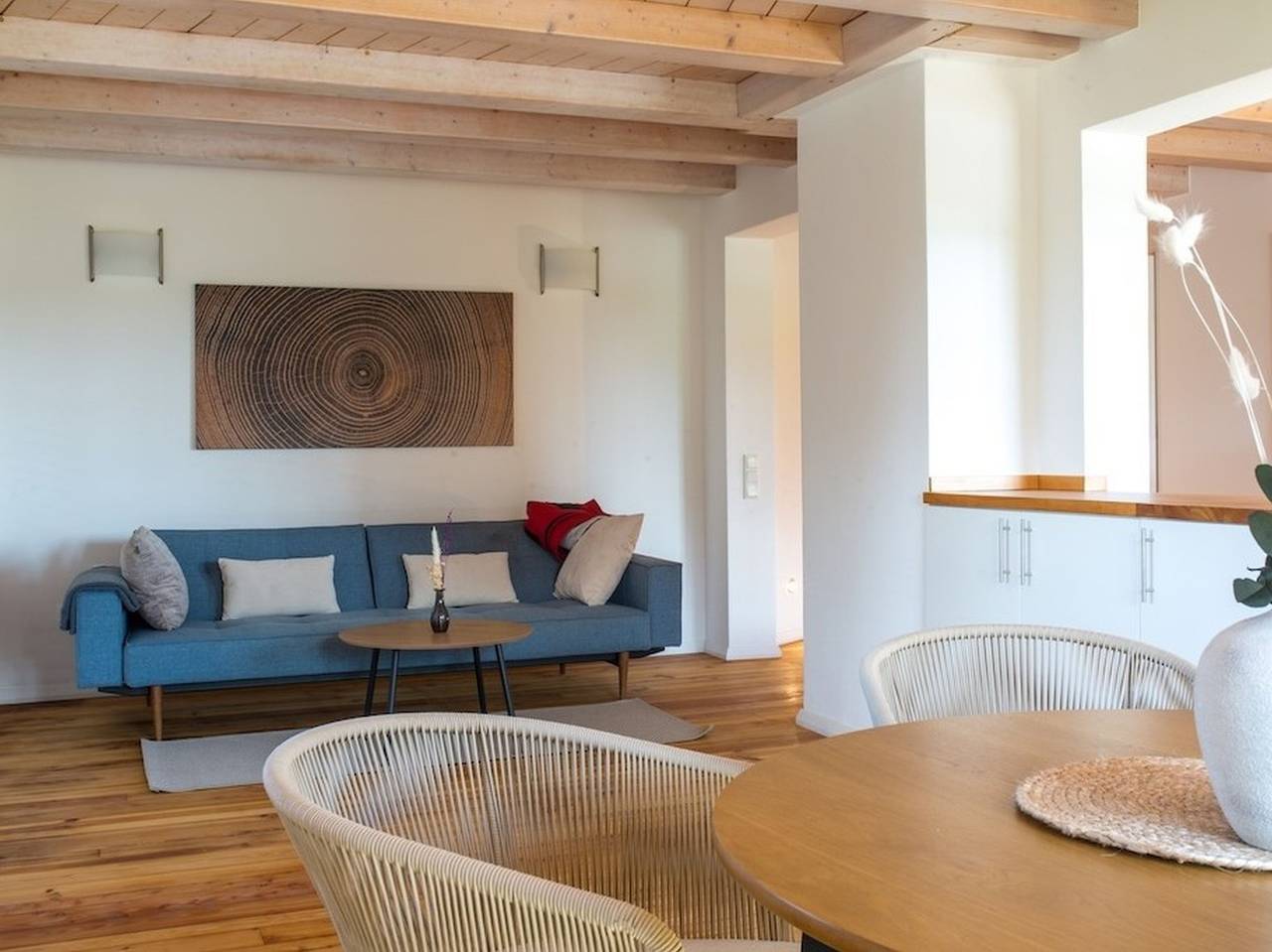 Ganze Ferienwohnung, Holz und Naturhof Geng - Ferienwohnung Nr. 3 „Die Eiche“, 120 qm, 4 Zimmer, 2 Balkone, max. 6 Personen in Herdwangen-Schönach, Region Bodensee-Oberschwaben