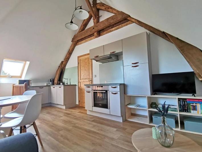 Maison de campagne pour 2 personnes, avec vue et jardin à Auberville-la-Renault