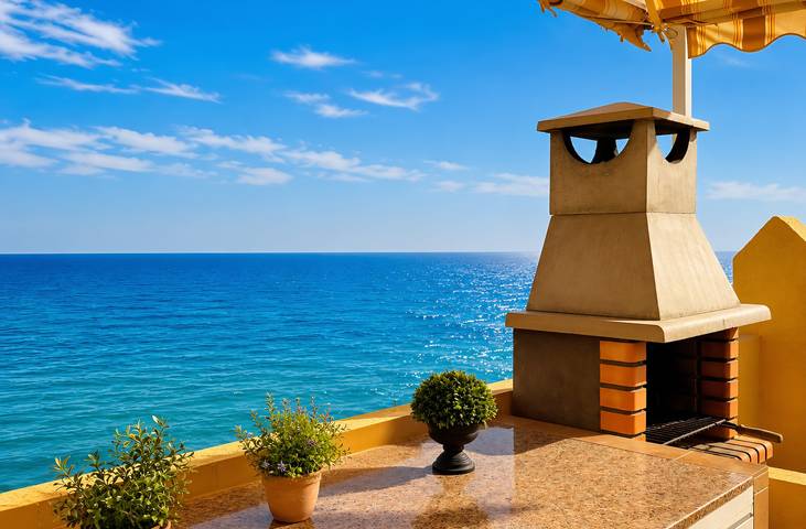 Wonderful Villa with Private Beach, Sea View, Shared Pool, Terrace & Wi-Fi in Platja de l'Amerador (el Campello), El Campello