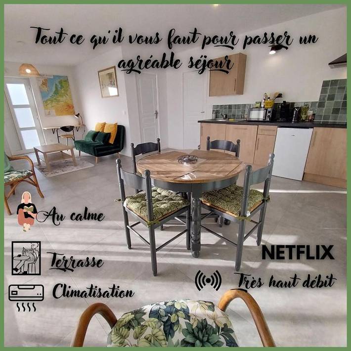 Gîte pour 4 personnes, avec terrasse, animaux acceptés dans Hem-Lenglet