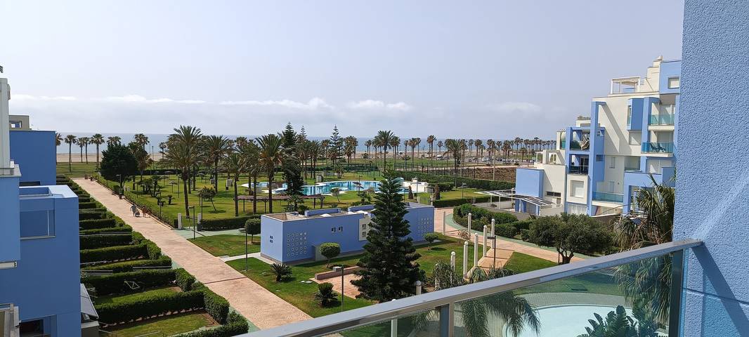 Apartamento para 4 personas, con jardín y vistas al mar en Playa Serena (Roquetas de Mar)