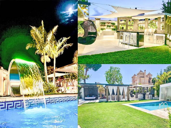 Casa de vacaciones para 14 personas, con Balcón además de Terraza y Jardín en Marbella