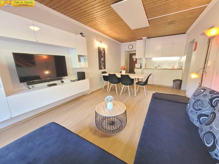 Ferienwohnung für 8 Personen, mit Balkon und Garten sowie Sauna und Ausblick in Tauplitz