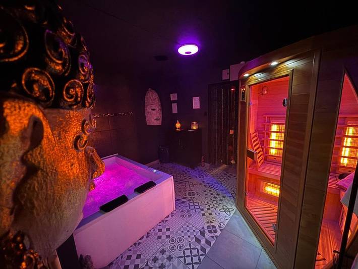 Maison de vacances pour 2 personnes, avec sauna ainsi que jacuzzi et jardin