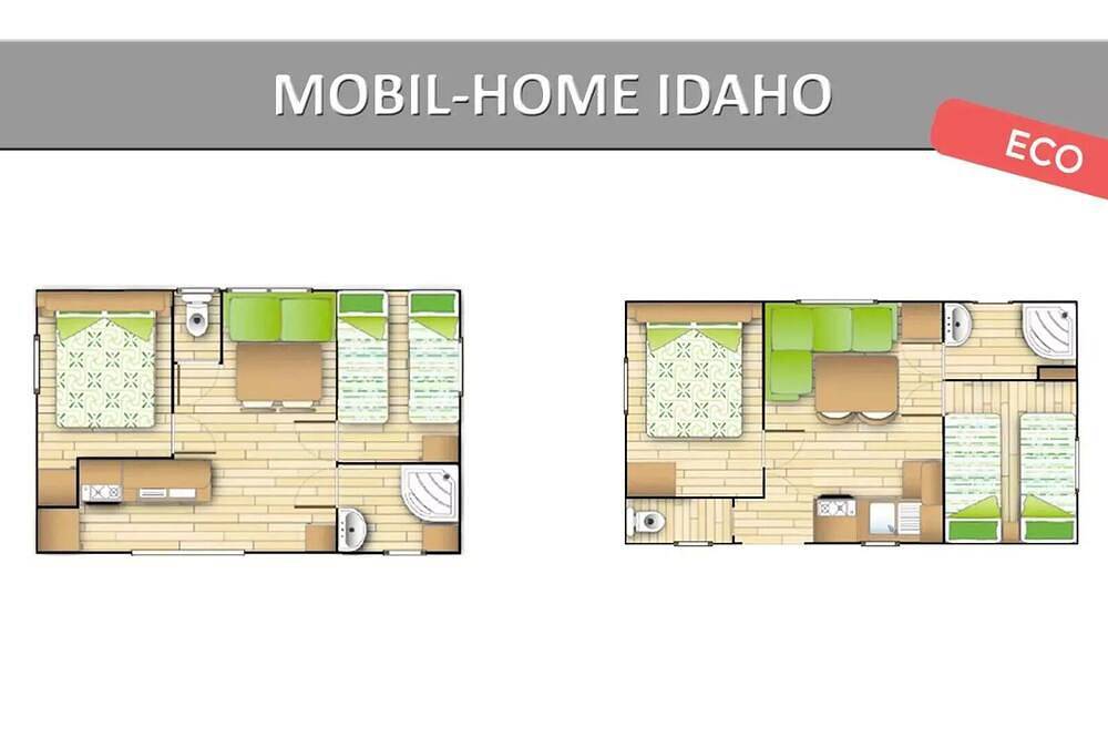 Mobil home Idaho Eco 3 pièces 4 personnes Climatisé in Bormes-les-Mimosas, Parc national de Port-Cros