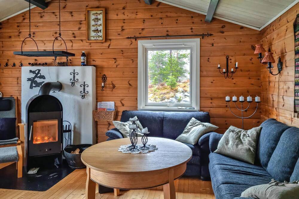 Tolles Haus in Vatnestrøm mit Küche in Vatnestrøm, Iveland