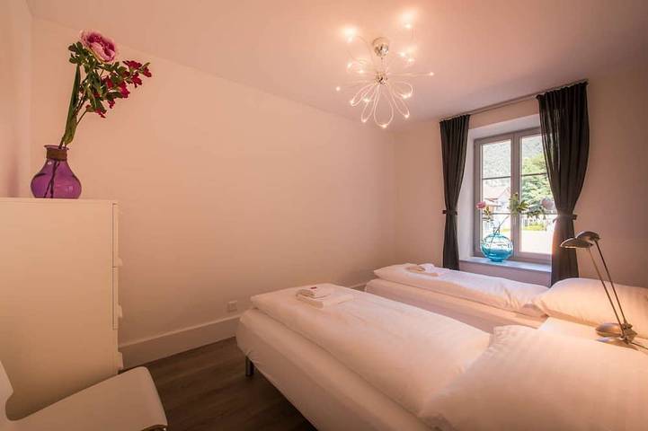 Geheel appartement, Dependance 2, perfecte 1e verdieping appartement met uitzicht op de bergen, een lift en wellness in Matten bei Interlaken, Meer van Thun