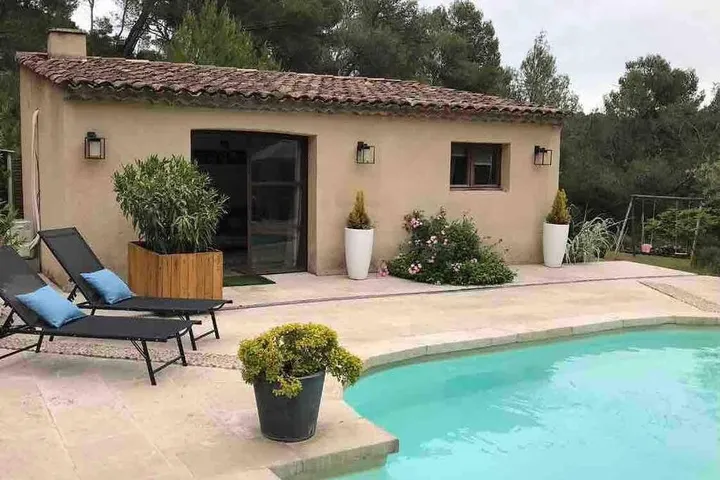 Maison de vacances pour 2 personnes, avec jardin ainsi que piscine et vue - 1