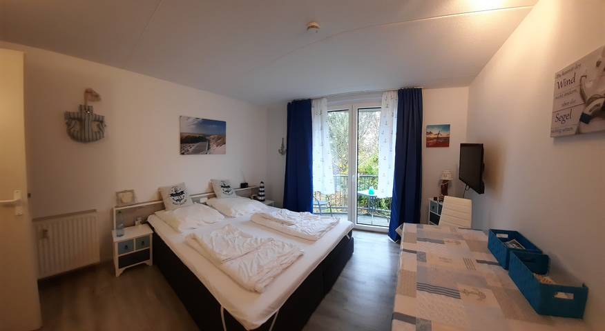 Ferienwohnung für 3 Personen, mit Balkon und Sauna am Jadebusen