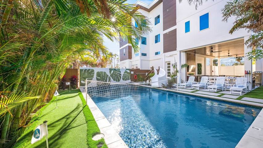 Strandhaus für 16 Personen, mit Terrasse und Pool, mit Haustier in Florida