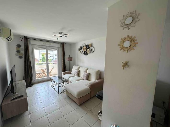 Gîte pour 2 personnes, avec balcon dans Plage Carras Nice