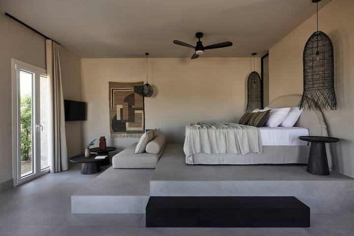 Villa pour 3 personnes, avec vue sur le lac ainsi que sauna et balcon dans Naxos