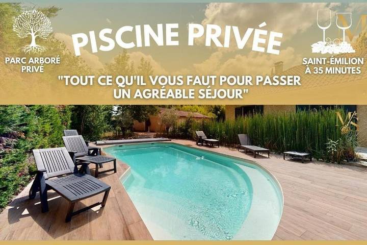 Maison de vacances pour 9 personnes, avec terrasse ainsi que piscine et jardin - 1