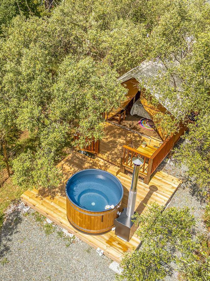 Camping für 2 Personen, mit Ausblick und Garten sowie Terrasse, mit Haustier in Ligurien