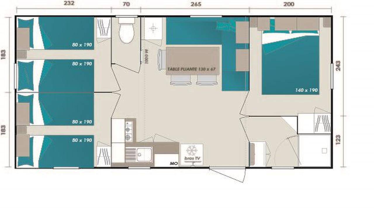Ferienpark Butterfly Mobilehome Boheme Deluxe für 6 Personen in Lido ai Pioppi, Peschiera del Garda