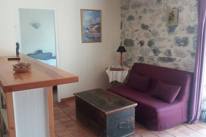 Location de vacances pour 2 personnes, avec terrasse ainsi que piscine et balcon/terrasse à Lalevade-d'Ardèche - 4