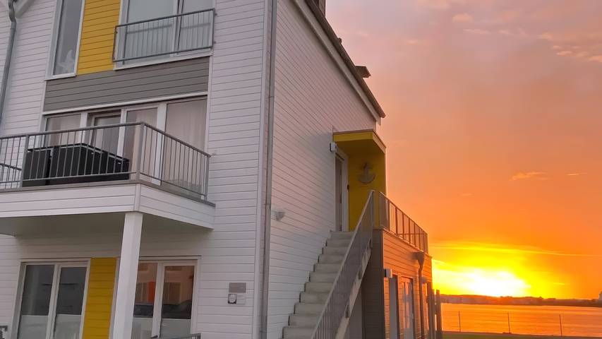 Ferienwohnung für 5 Personen, mit Sauna und Whirlpool sowie Balkon, mit Haustier in Olpenitz