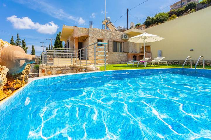 Villa für 4 Personen, mit Meerblick und Garten sowie Sauna auf Kreta - 2